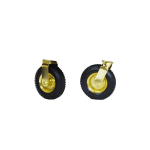 Hospitality 1 Source Pneumatic 8in Wheels for Bellman Cart, Gold
